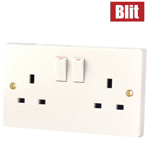 BLIT SWITCH SOCKET 13AMP 250V DOUBLE