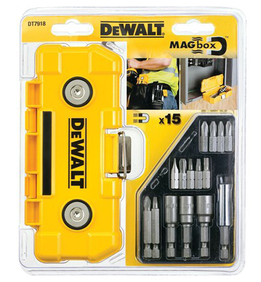 DEWALT MAGBOX EXTREME IMPACT TORSION SET(15 pc)