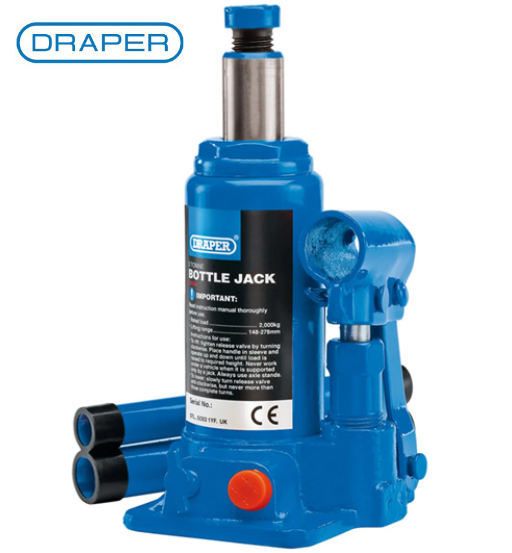 HYDRAULIC BOTTLE JACK 50 TONNE - DRAPER