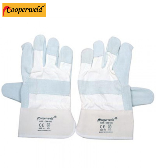 COOPERWELD GLOVES LEATHER GREY / WHITE