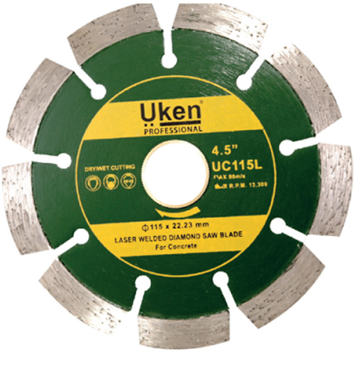 UKEN LASER WELDED DIAMOND SAW BLADE FOR CONCRETE 4.5