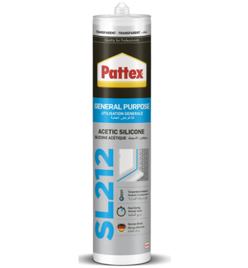 PATTEX ACETIC SILICON  GP SL212 CLEAR 28