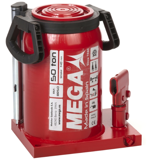 HYDRAULIC BOTTLE JACK 50 TON MEGA