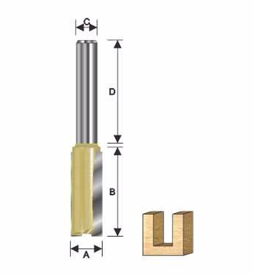 ARDEN ROUTER BIT STRAIGHT 6 X 25 X 8MM