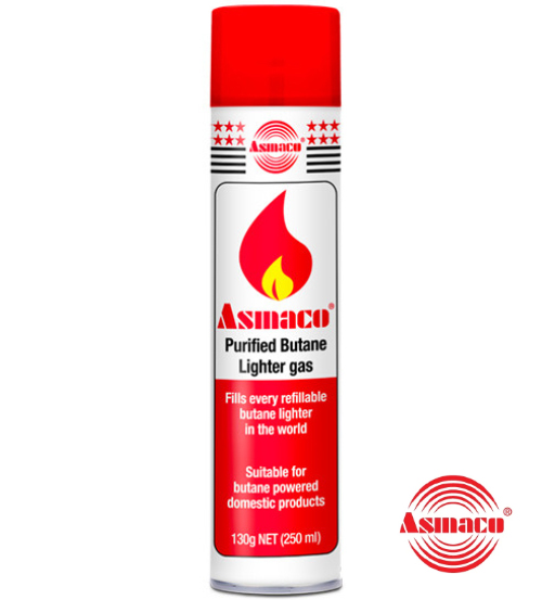 ASMACO BUTANE LIGHTER GAS 250ML 