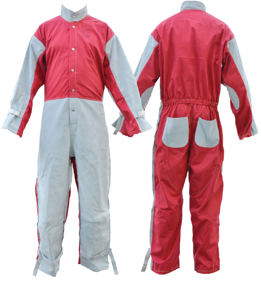 WELDING SUIT LEATHER RED/GREY PREMIUM(XL) COOPERWELD 