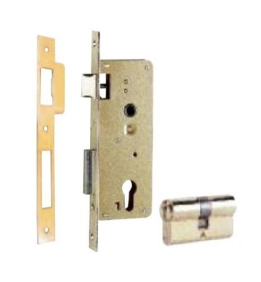 ISEO MORTICE LOCK FOR WOOD FRAME 45MM BRASS 60MM CYL.