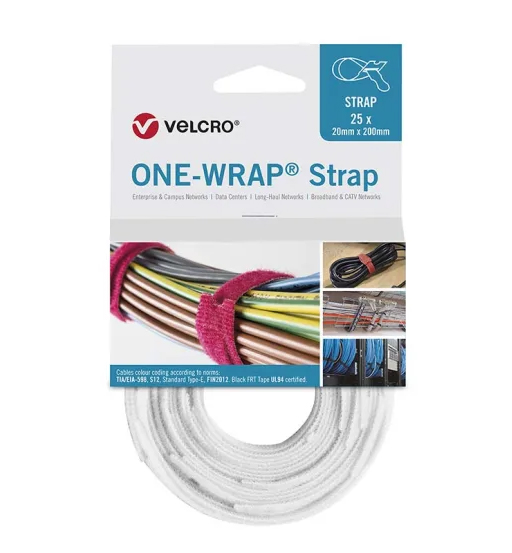 VELCRO TAPE 20MM X 200MM WHITE