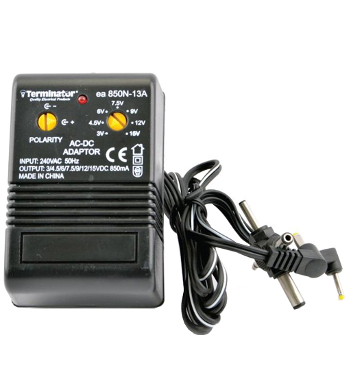 TERMINATOR AC/DC POWER ADAPTOR 6WAY 13W 13A