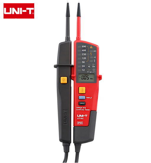 UNI-T VOLTAGE & CONTINUITY TESTER W/RCD 