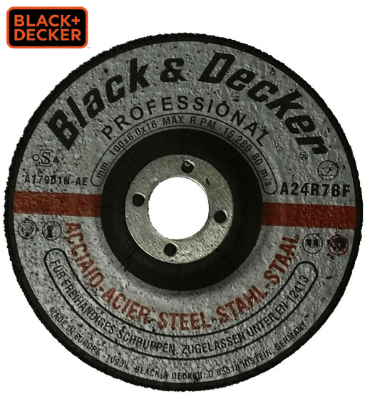 BLACK&DECKER METAL GRINDING WHEEL100 x 6 x 16MM TYPE 27