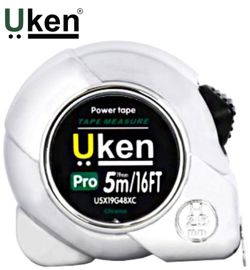 UKEN MEASURING TAPE 5 MTR (19MM) CHROME 