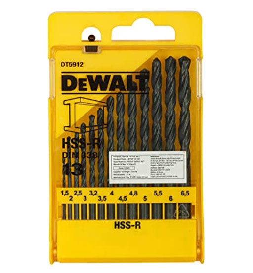 DEWALT DEWALT PACK OF 13 HSS JOBBER DRILLS IN PLASTIC CASSETTE