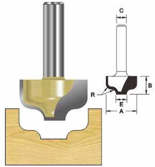 ARDEN ROUTER BIT OGEE CUTTER TC 31.8 X13 X 6MM