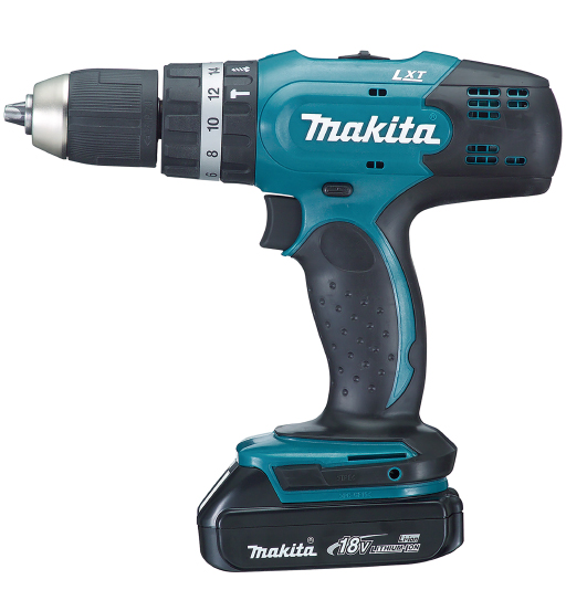 MAKITA CORDLESS HAMMER DRIVER DRILL 18V LI-ION LXT 13MM
