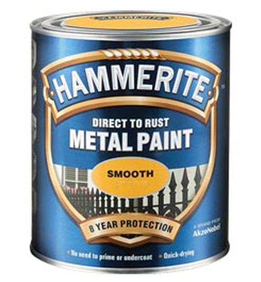 HAMMERITE METAL PAINT SMOOTH GOLD 250ML