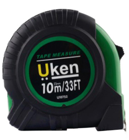 MEASURING TAPE 10 MTR (25MM) GREEN UKEN