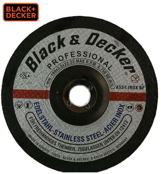 BLACK&DECKER STAINLESS STEEL CUTTING WHEEL 115 x 3 x 22.23mm TYPE 42