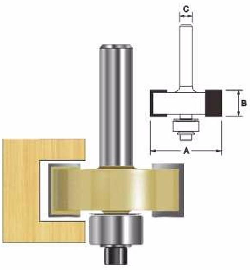 ARDEN ROUTER BIT REBATE W/BEARING 28.6X12.7X6MM