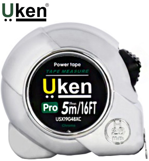 UKEN MEASURING TAPE 5 MTR (25MM) CHROME 