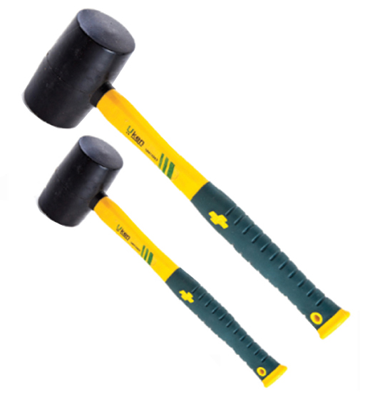 UKEN RUBBER HAMMER 16 OZ FIBER HANDLE