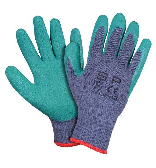 HAND GLOVES LATEX GREEN SIZE-9 SAFEPLUS