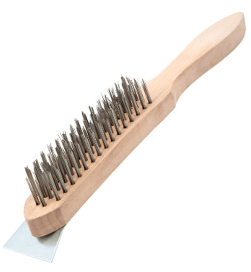 BEOROL HAND WIRE BRUSH WITH SCRAPER     