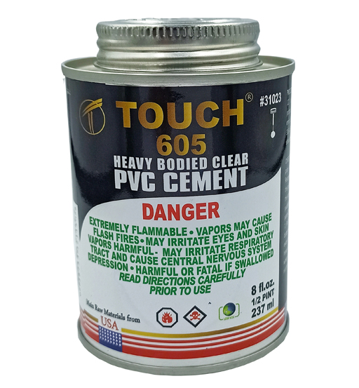 TOUCH HEAVY BODIED CLEAR PVC CEMENT-250ML