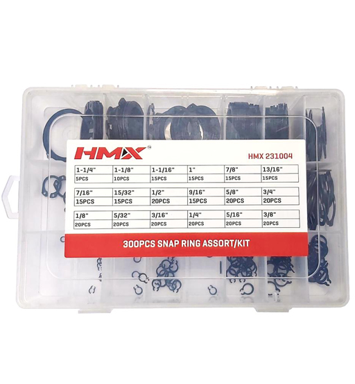 HMX SNAP RING ASSORT/KIT 300PCS