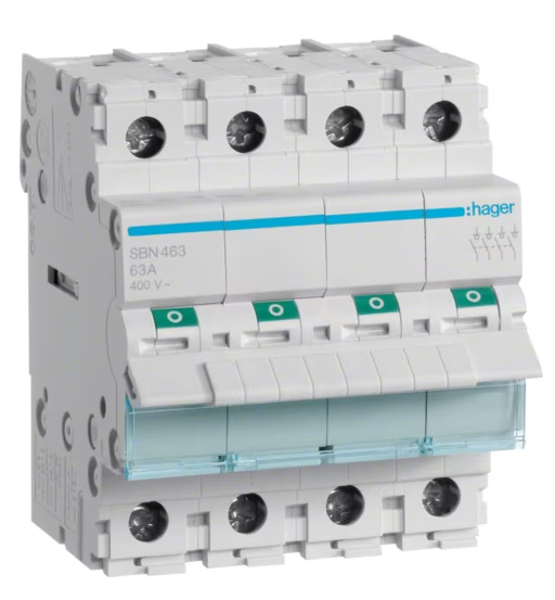 ISOLATOR 63A 4P HAGER #SB463