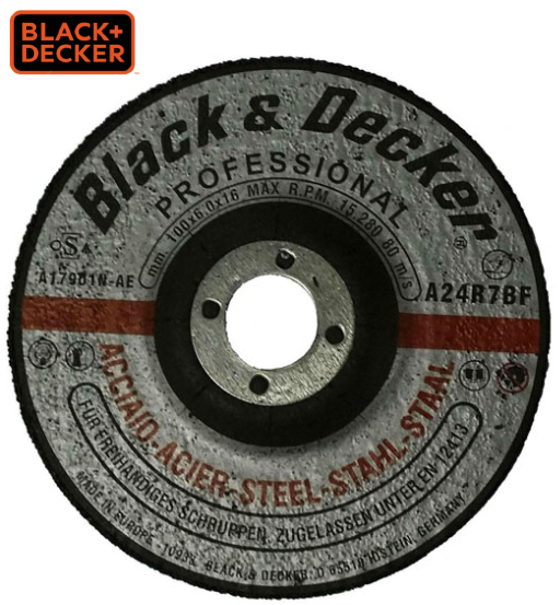 BLACK&DECKER METAL GRINDING WHEEL 115 x 6 x 22.23MM TYPE 27