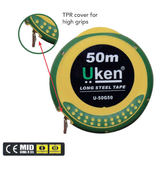 UKEN MEASURING TAPE 50 MTR CLOSE TYPE#U50G50