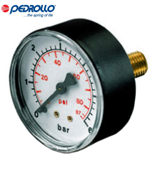 PEDROLLO PRESSURE GAUGE 6 BAR (50MM)