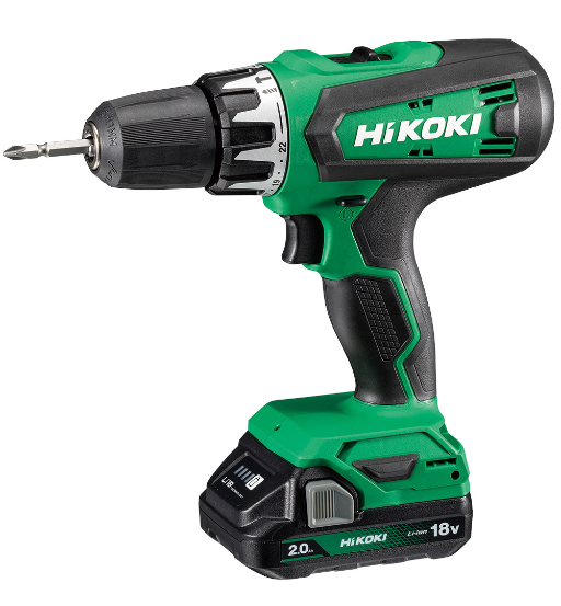 CORDLESS IMPACT DRIVER DRILL,18V,2 Ah Li-ion BATTERY HIKOKI