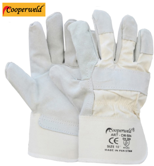 COOPERWELD GLOVES LEATHER GREY/WHITE H/D