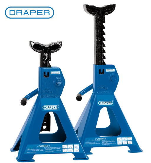 RATCHETING AXLE STANDS 2 TON (PAIR) DRAPER