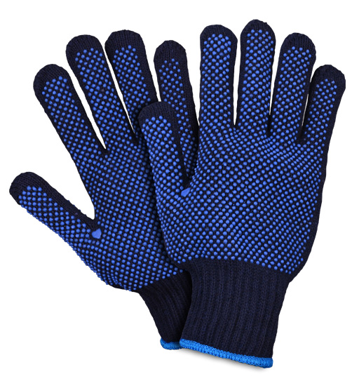 SAFEPLUS GLOVES DOTTED BLUE DOUBLE SIDE