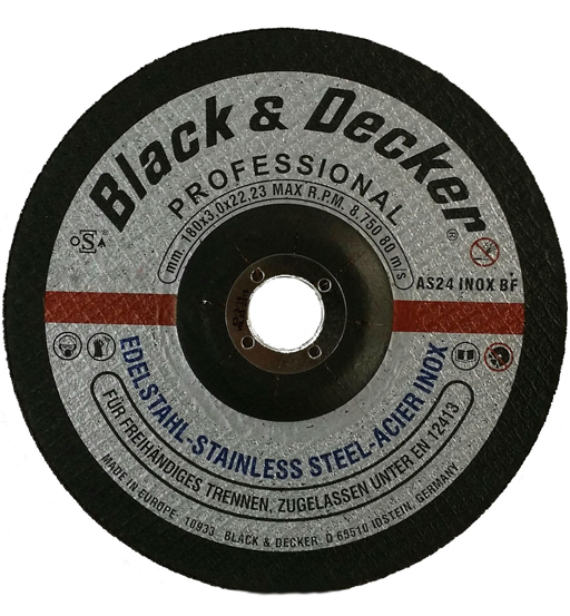 BLACK&DECKER STAINLESS STEEL CUTTING DISC 230 X 22 X 3MM DPC