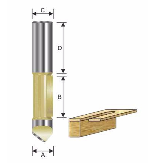 ARDEN ROUTER BIT PIERCE & TRIM 6.4X19X6MM