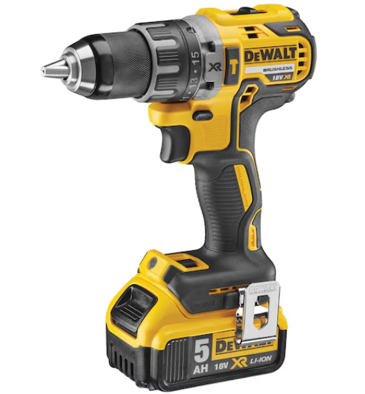 DEWALT CORDLESS COMPACT D/DRIVER 18V BRUSHLESS 5.0AMP