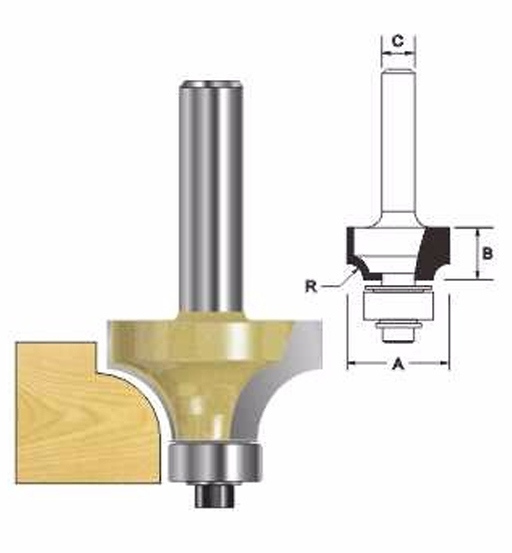 ARDEN ROUTER BIT ROUND OVER 12X32.7MM