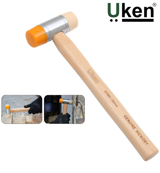 METAL+PU HAMMER HICKORY HANDLE 35MM UKEN