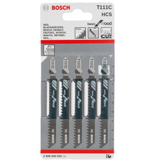 BOSCH T 111 C BASIC FOR WOOD JIGSAW BLADE