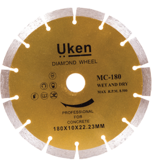 UKEN DIAMOND BLADE CONCRETE CUTTING 180 MM