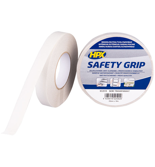 ANTI SLIP TAPE SEMI TRANSPARENT 25MMX18M  