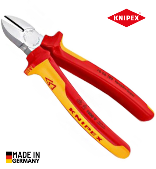 KNIPEX DIAGONAL CUTTER 180MM INSULATED(GERMANY)