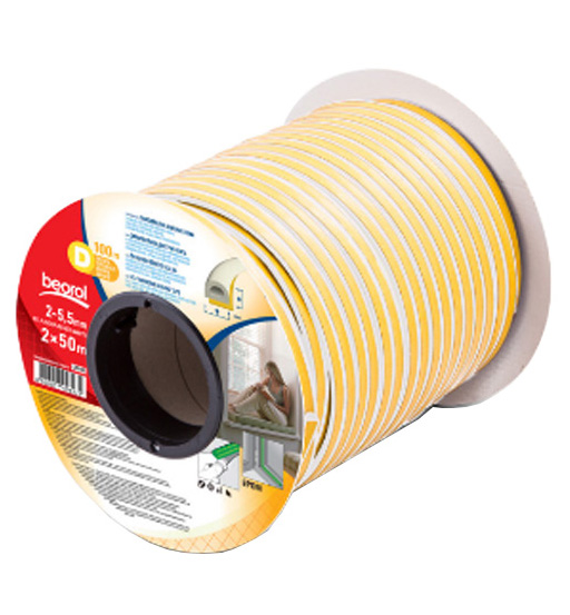 BEOROL SEAL STRIP  D PROFILE WHITE 