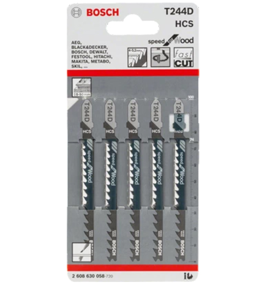 BOSCH T 244 D SPEED FOR WOOD JIGSAW BLADE