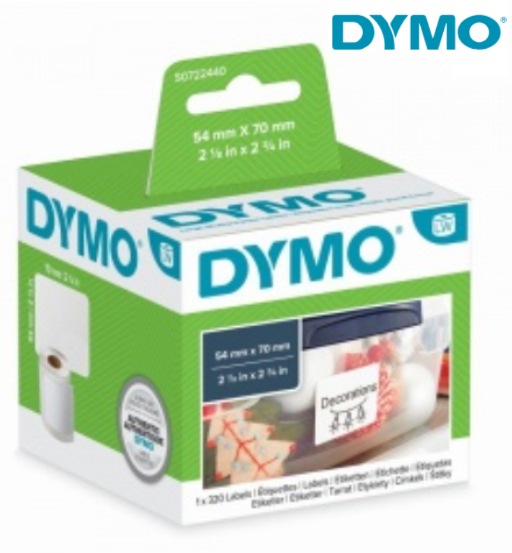 DYMO TAPE 70MM X 54M WHITE