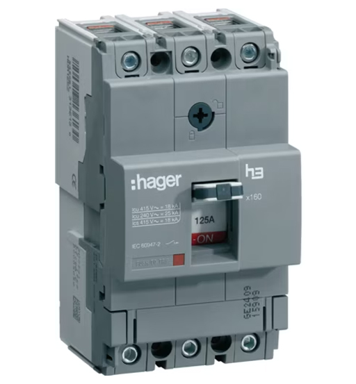 MCCB 125AMP  3P HAGER